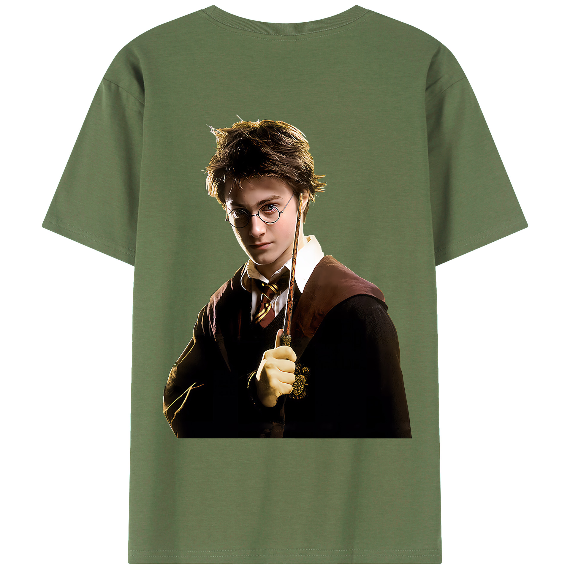 （画像用） Harry Potter ハリー・ポッターシリーズ 綿100％ メンズ半袖Tシャツ（バックプリント） 通気性